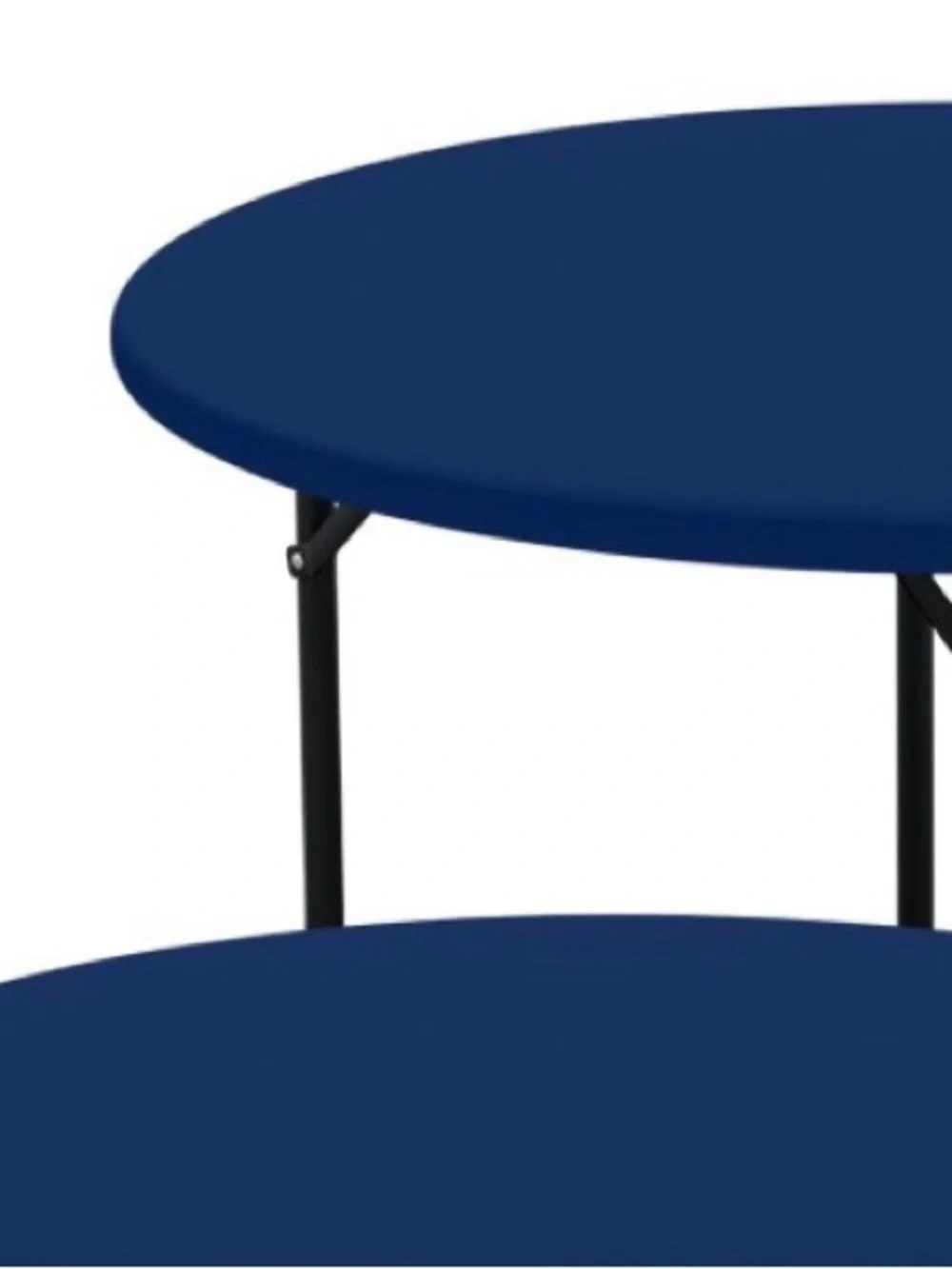 Set of Reusable Polyester Spandex Tablecloths Indoor/Outdoor 36-44” Round - BLUE